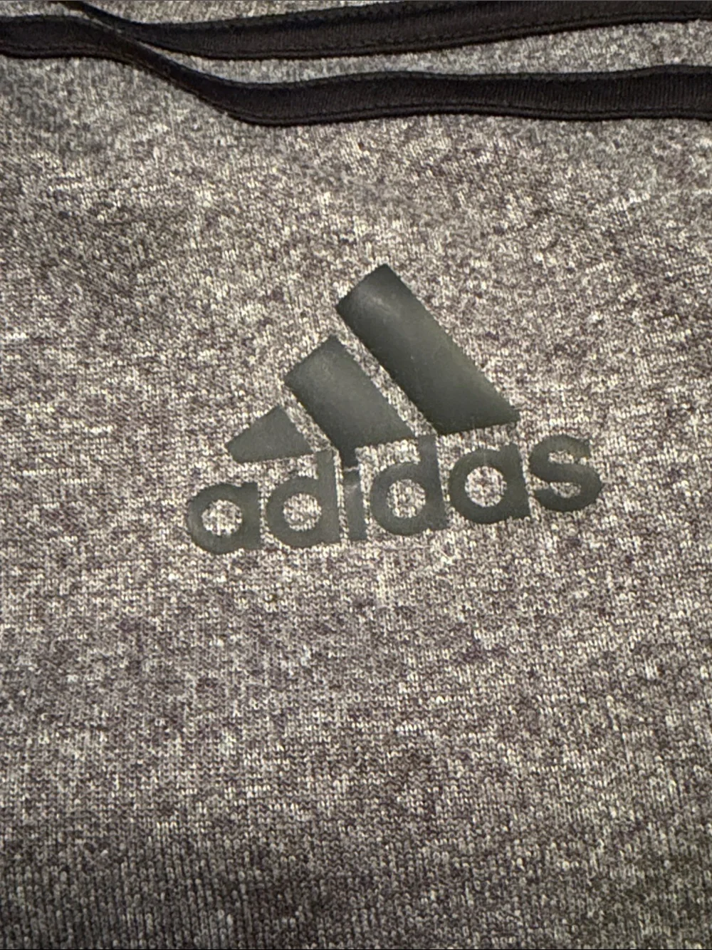 Adidas Heather Gray Fleece Jacket Size M